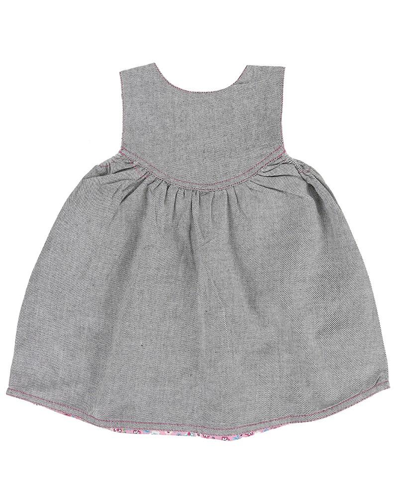 Reversible Pini Dress- Cat Face/ Ditsy