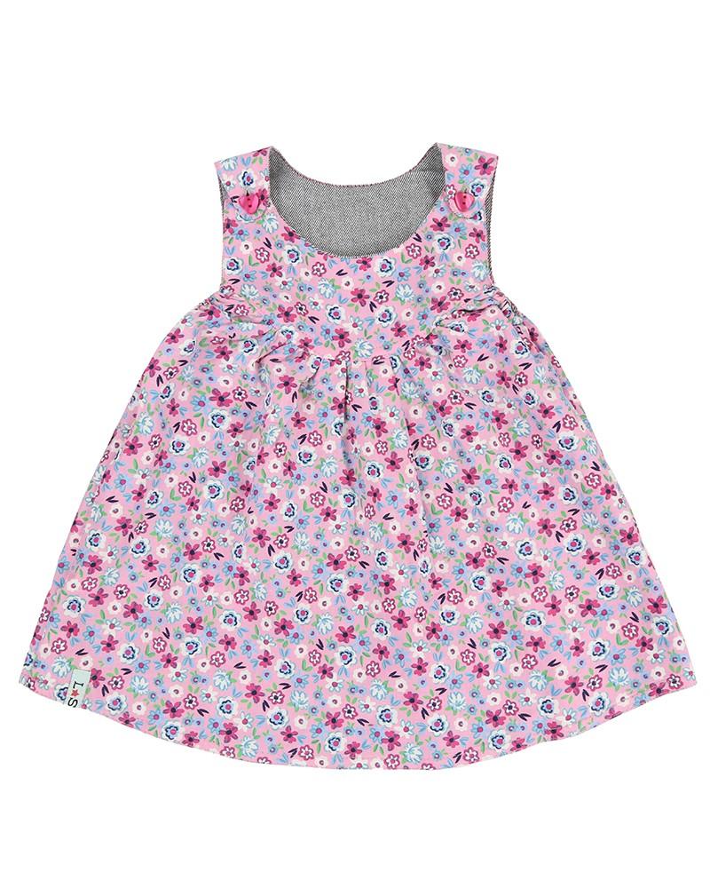Reversible Pini Dress- Cat Face/ Ditsy