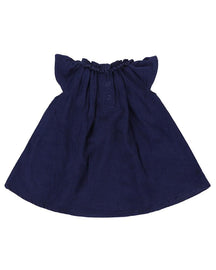 Applique Cord Dress- Kitty Pockets