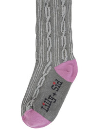 Cable Tights - Grey