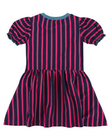 Corset Is Dress- Pink/ Navy Stripe