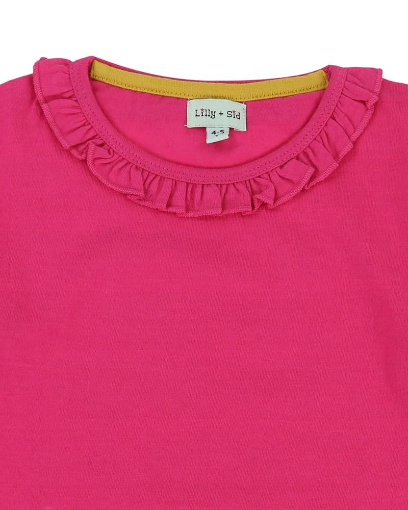 Frill Neck Layering Top- B.Pink