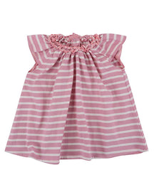 Pretty Gathered Stripe Dress- Pink