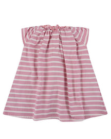 Pretty Gathered Stripe Dress- Pink