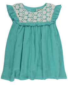 Mint Lace Trim Dress