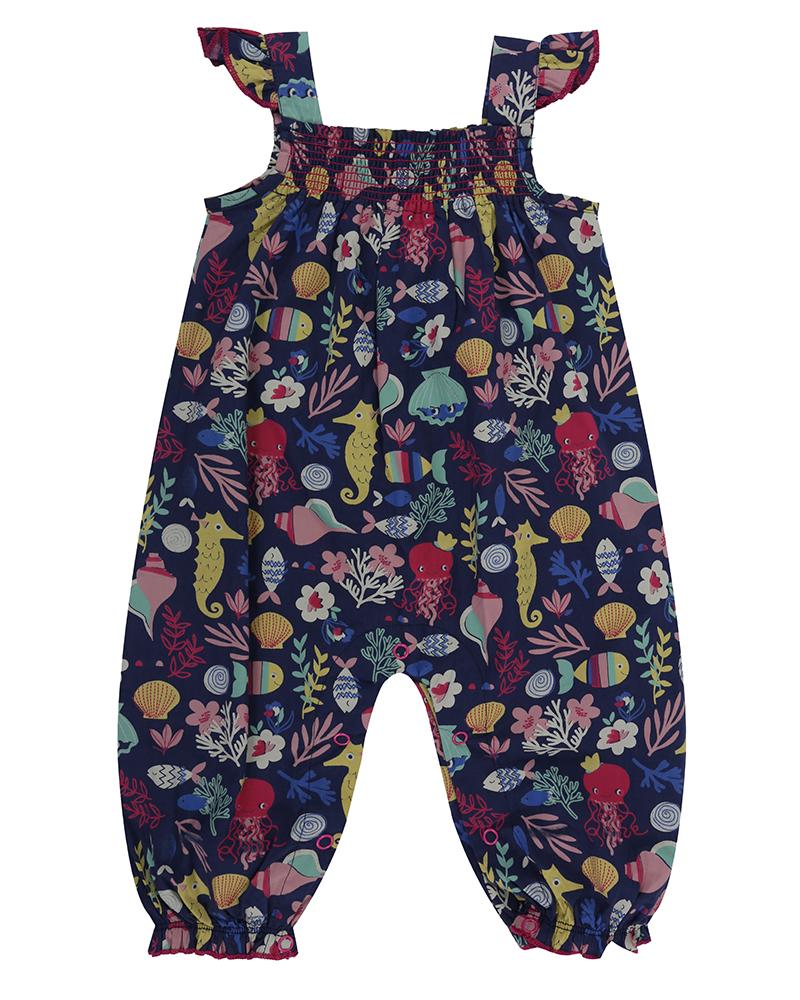 Sea Print Dungaree