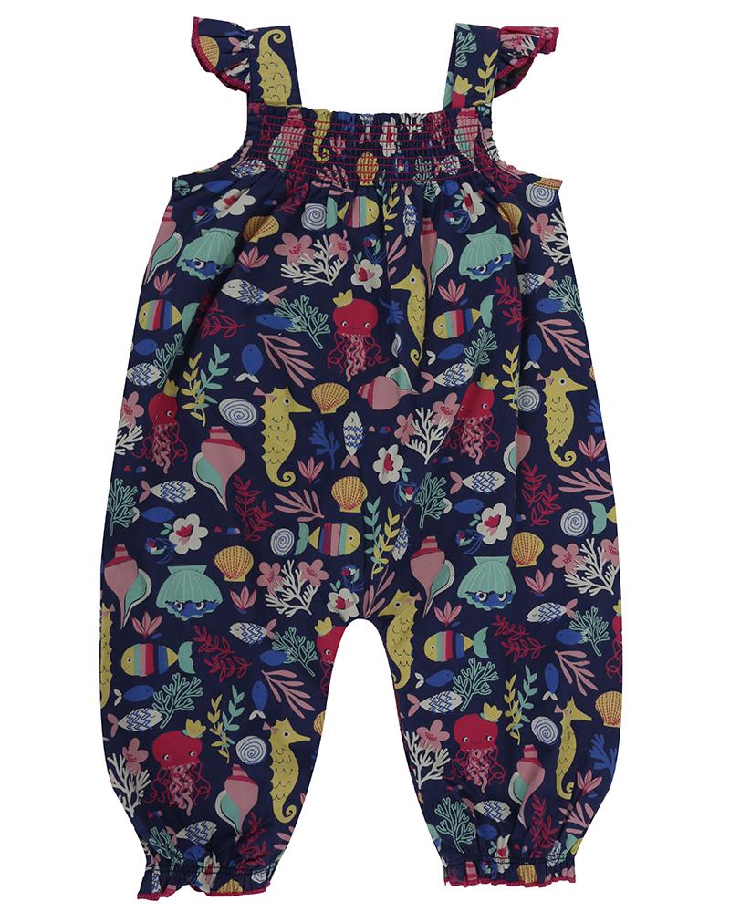 Sea Print Dungaree
