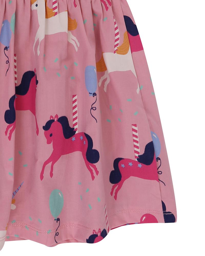 Fabric Mix Dress - Carousel/ Stripe