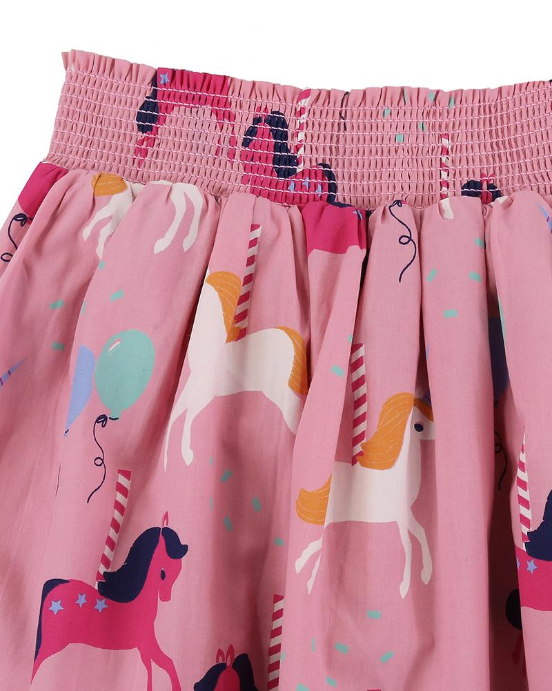 Woven Printed Skirt - Carousel