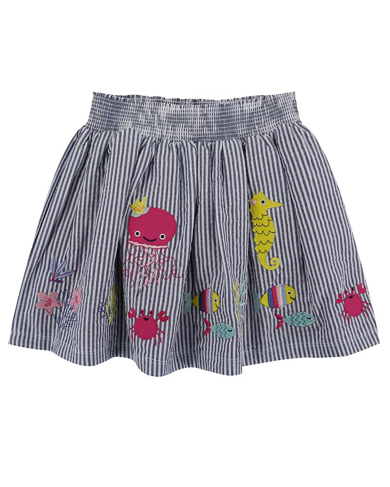 Stripe Applique Skirt