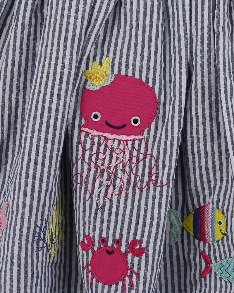 Stripe Applique Skirt