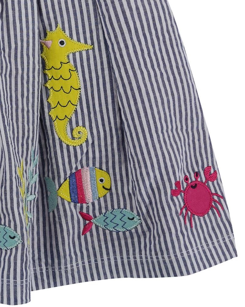 Stripe Applique Skirt