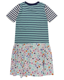 Print Mix Dress- Stripe/Ditsy