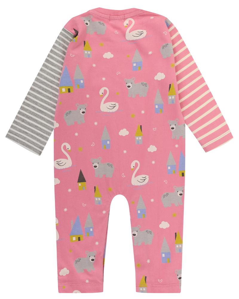 Swan Print Playsuit/Hat Set