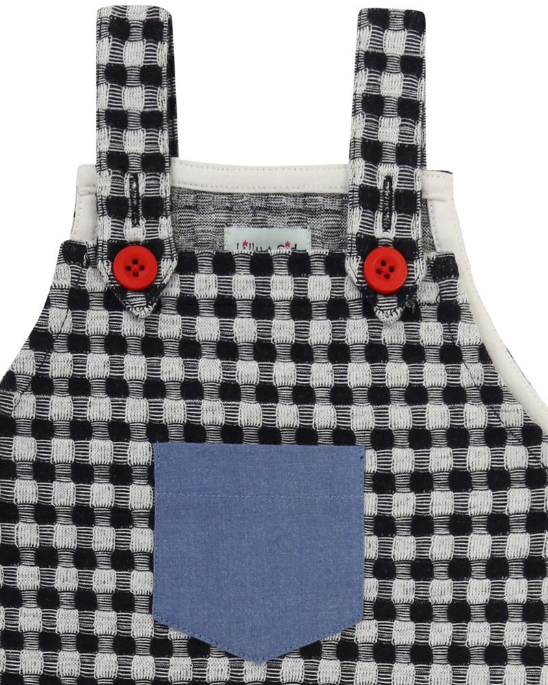 Jersey Dungarees- Check