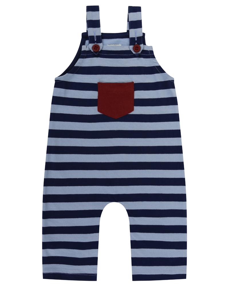 Jersey Dungarees- Blues Stripe