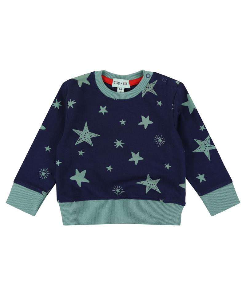 Star Print Sweatshirt/ Joggers Set