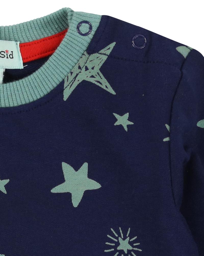 Star Print Sweatshirt/ Joggers Set