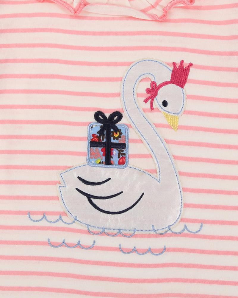 Swan Applique Dress/Leggings Set