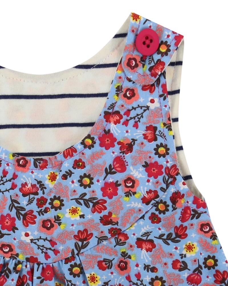 Reversible Pini -Stripe/Ditsy