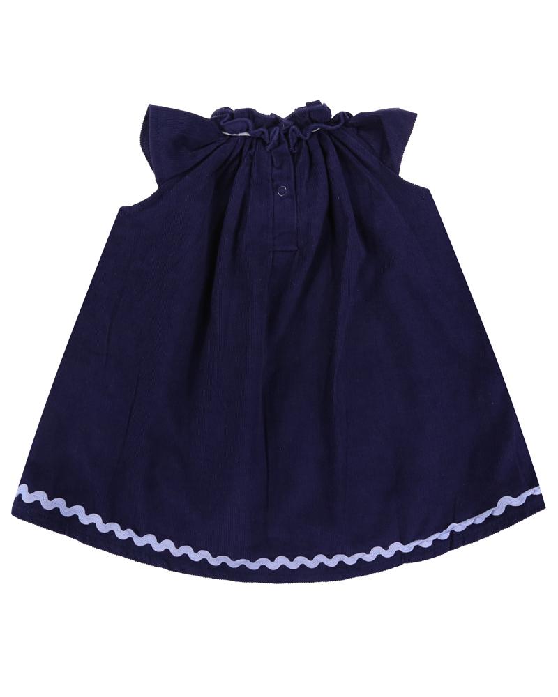 Cord Swan Applique Dress