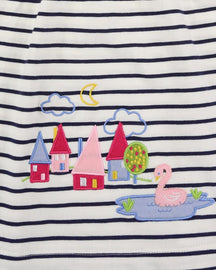 Swan Applique Jersey Dress