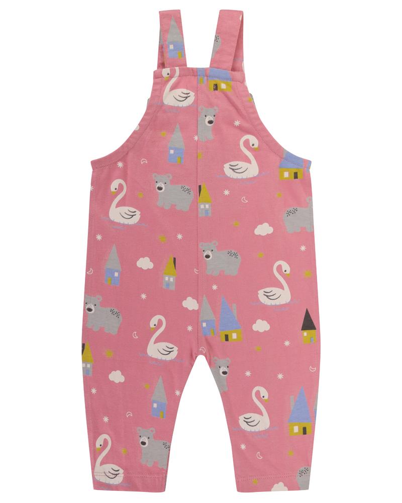 Swan Print Dungarees