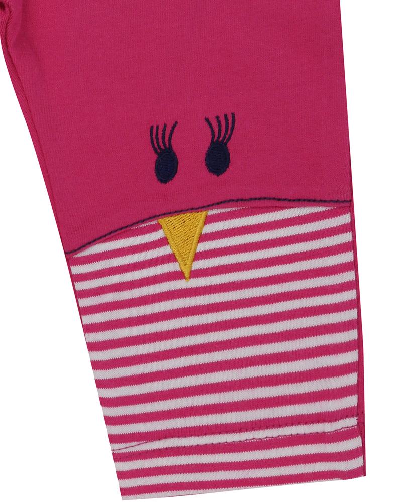 Chambray Skirt Dress Set- Flamingo Applique