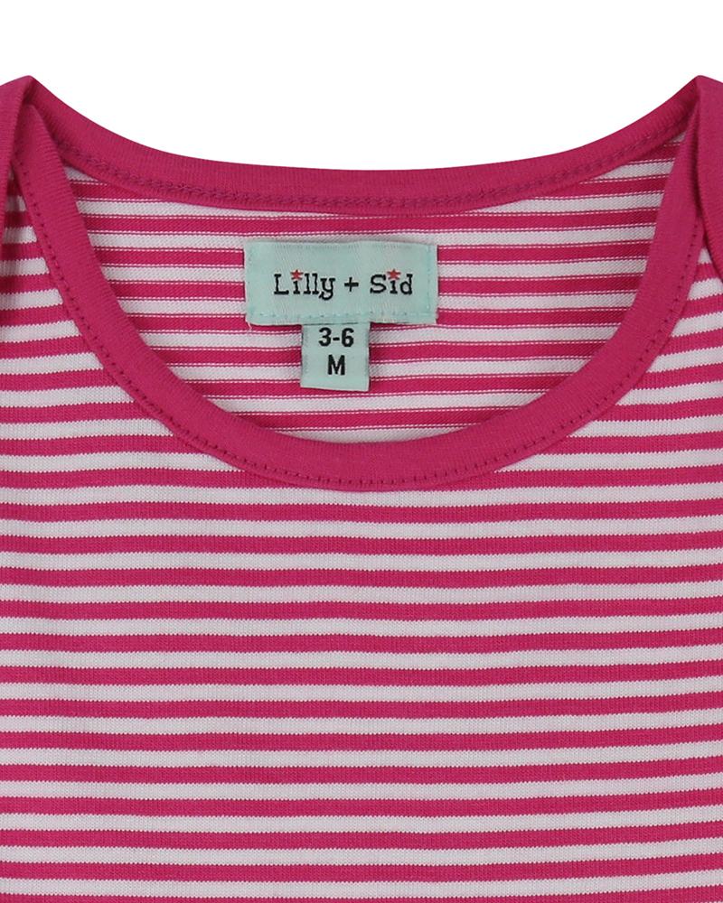 Chambray Skirt Dress Set- Flamingo Applique