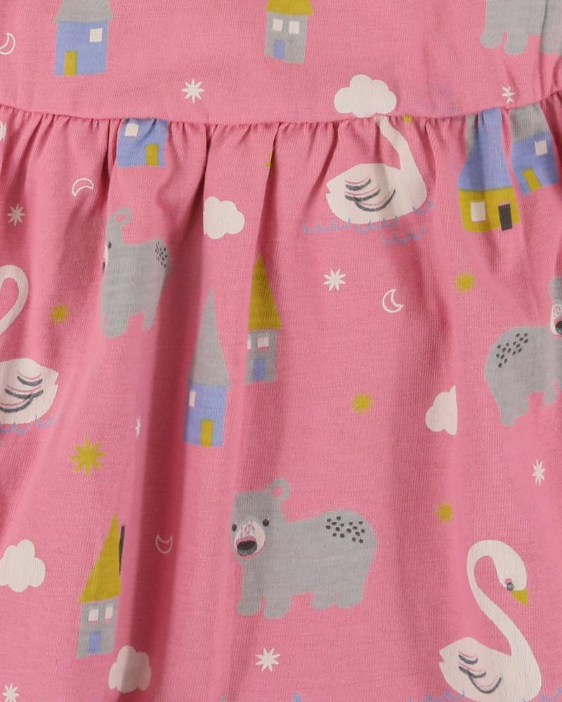 Reserse Pini Dress- Swan/Navy