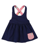 Reserse Pini Dress- Swan/Navy