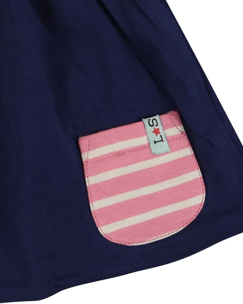 Reserse Pini Dress- Swan/Navy