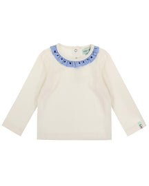 Frill Neck Top And Swan Leggings Set