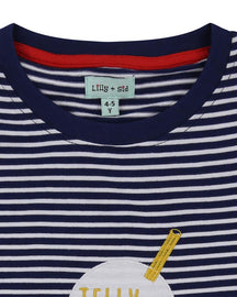 Applique Stripe T- Fish + Chips