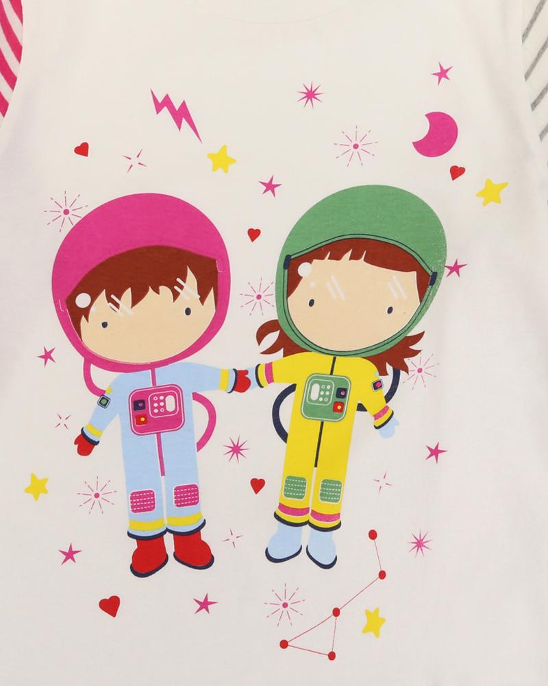 Space Girgls Printed Top