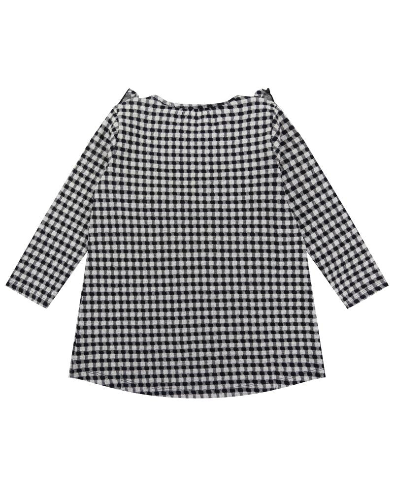 Check Frill Insert Dress