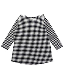 Check Frill Insert Dress