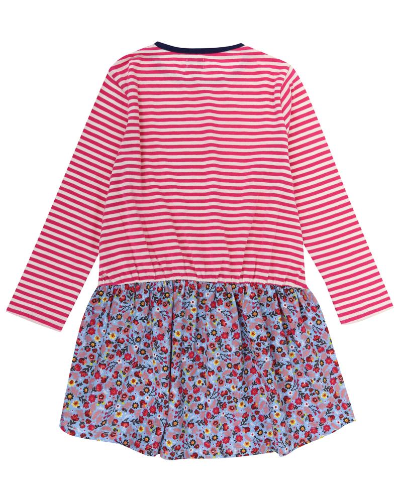 Fabric Mix Dress Stripe/Floral