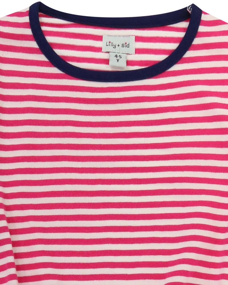 Fabric Mix Dress Stripe/Floral