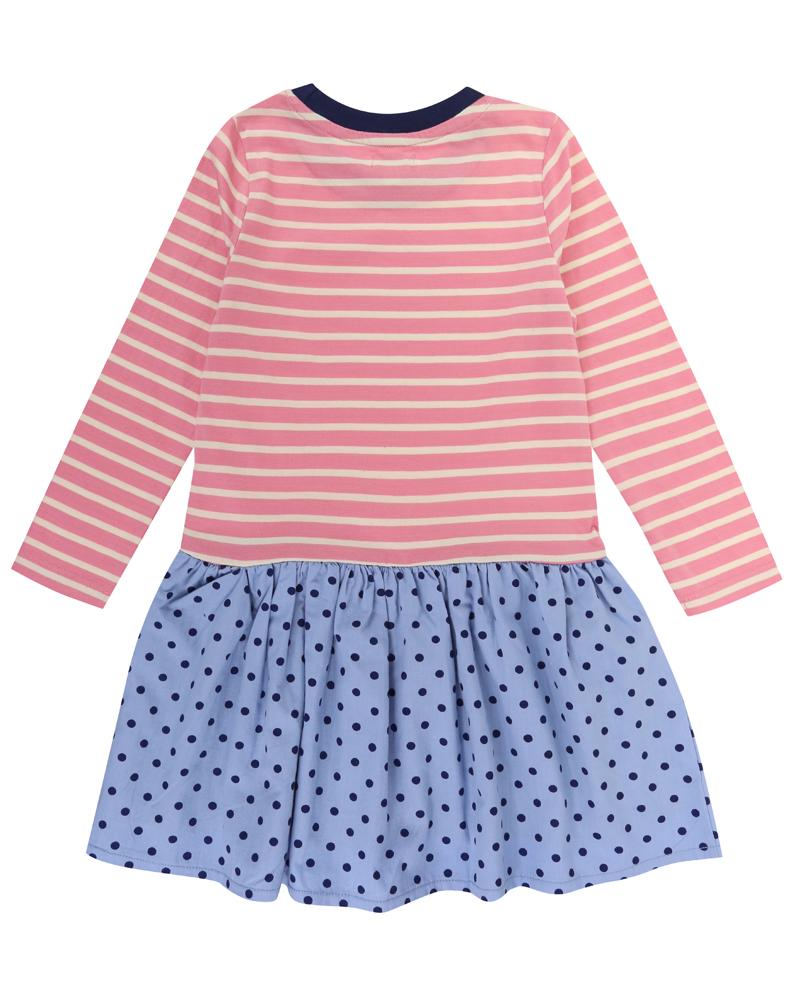 Fabric Mix Dress- Stripe/Dotty