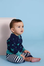 Star Print Sweatshirt/ Joggers Set