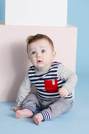 Stripe Top/ Flannel Trouser