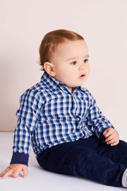 Woven Check Shirt/Cord Reversible Set