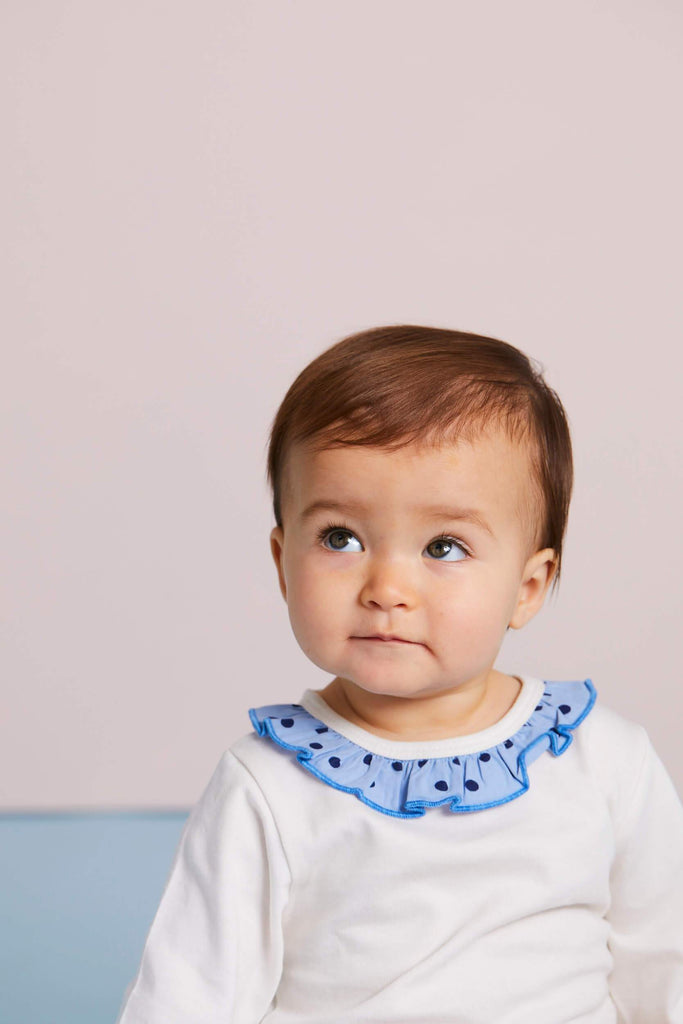 Frill Neck Top And Swan Leggings Set