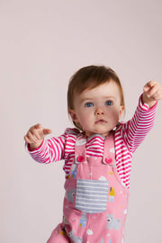 Swan Print Dungarees