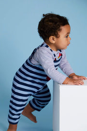 Jersey Dungarees- Blues Stripe