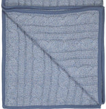 Cable Knit Denim Marl Blanket