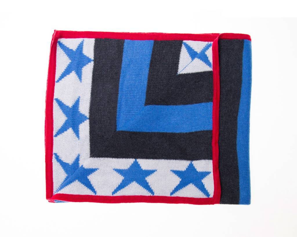 Super Star Knitted Baby Boys Blanket